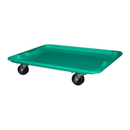 Mfg Tray Molded Fiberglass Toteline Dolly 780738 for 27-1/2 " x 20" x 14-1/8" Tote, Green 7807385170